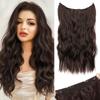 Синтетические невидимые накладные волосы с регулируемыми 4 зажимами для наращивания, мягкие длинные волнистые волосы для женщин, ежедневное использование на вечеринках