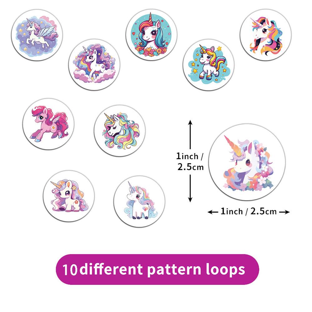 500 шт. Милые наклейки в рулоне с единорогами, лидер продаж, наклейки для планшетов, для DIY, бутик, наклейки для запечатывания конвертов