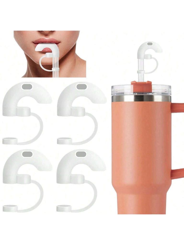 1/2pcs Anti-Wrinkle Straw Topper 10mm Compatible with Stanley Tumbler,Reusable Silicone Straw Stopper,Sideways Suck Design