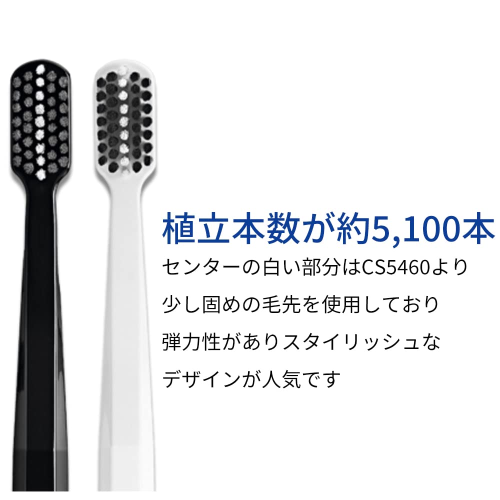 CURAPROX Black is White Toothbrush Set white and White Toothbrush Stand (2 brushes black) +