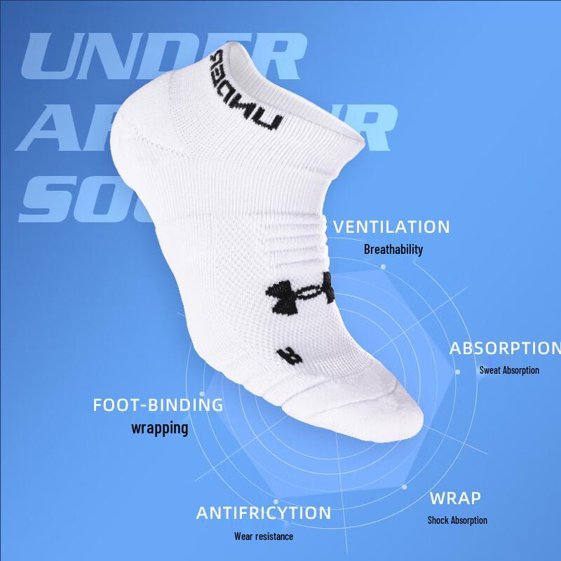Under Armour Низкие спортивные носки унисекс (Упаковка из 3 пар)