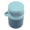 2 In 1 Insulated Food Jar Stainless Steel Leak Proof Portable Soup Jar with Snack Container for School Travel