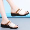 Летние женские модные сандалии на толстой подошве, кожаные домашние сандалии, женские тапочки, повседневная обувь