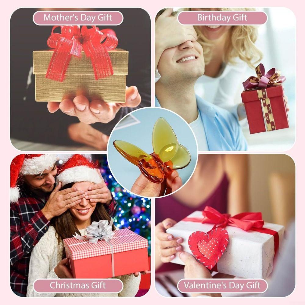 Разноцветное стеклянное украшение в виде бабочки, Супер сверкающее украшение-статуэтка в виде бабочки, Подарки