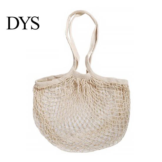 Cotton Mesh Handbag Bag Reusable Grocery Tote with Long Handles Washable Eco-Friendly Shopping Lightweight Foldable Net for Fruits And Vegetables