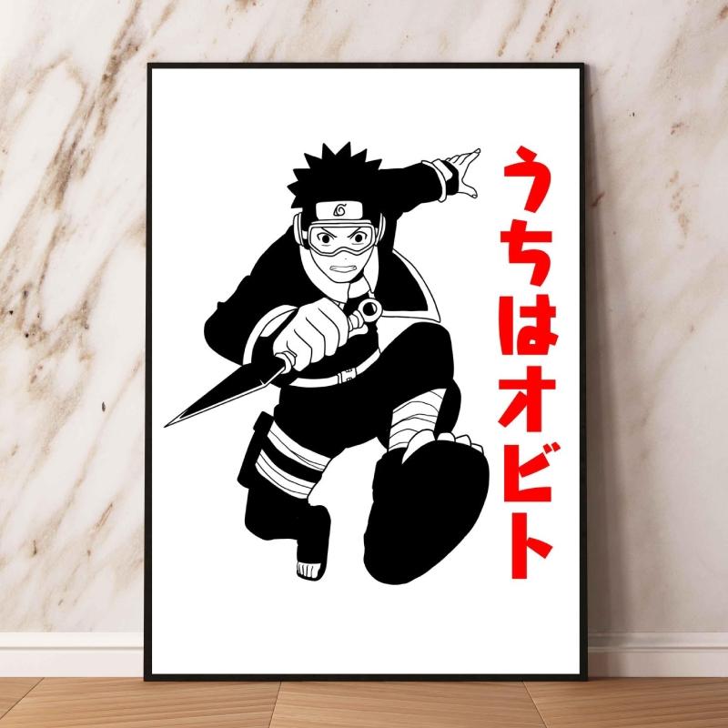 Плакаты и живопись Наруто Учиха Обито, печать изображений на стене, высокое качество, художественная модульная печать, украшение для детской спальни