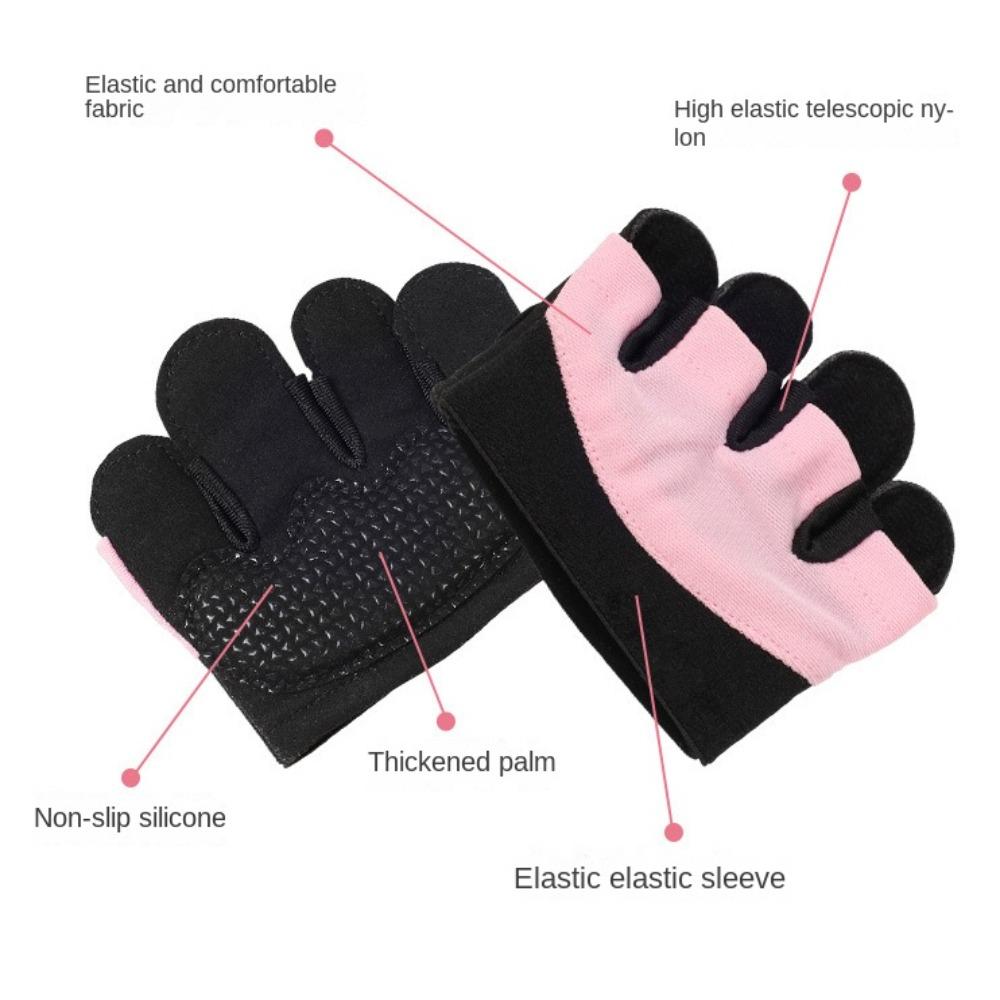 Non-Slip Half Finger Gloves Thickened Barbell Short Gloves New Mittens  Men Women