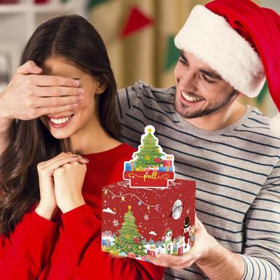 3D Рождественская подарочная коробка для конфет, Коробка-сюрприз для лотереи, Украшение для вечеринки, Подарочная коробка