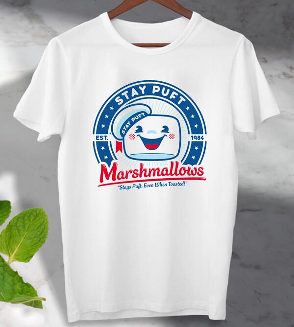 Stay Puft T Shirt Mens Womens Tees Top Marshmallow Ghostbusters 80s T Shirt Mens Womens Tees Top Unisex Men's Ladies Top