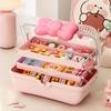 Многослойный детский футляр для украшений, милый органайзер для заколок для волос для девочек, стойка для показа украшений на голове, детские аксессуары для волос, коробка для хранения