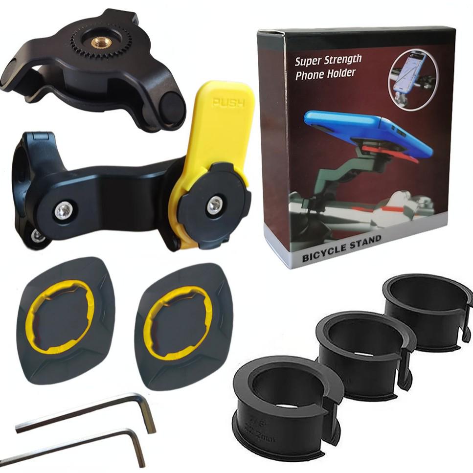 Вращающийся на 360° держатель для телефона для велосипедов и мотоциклов - Съемное, амортизирующее навигационное крепление