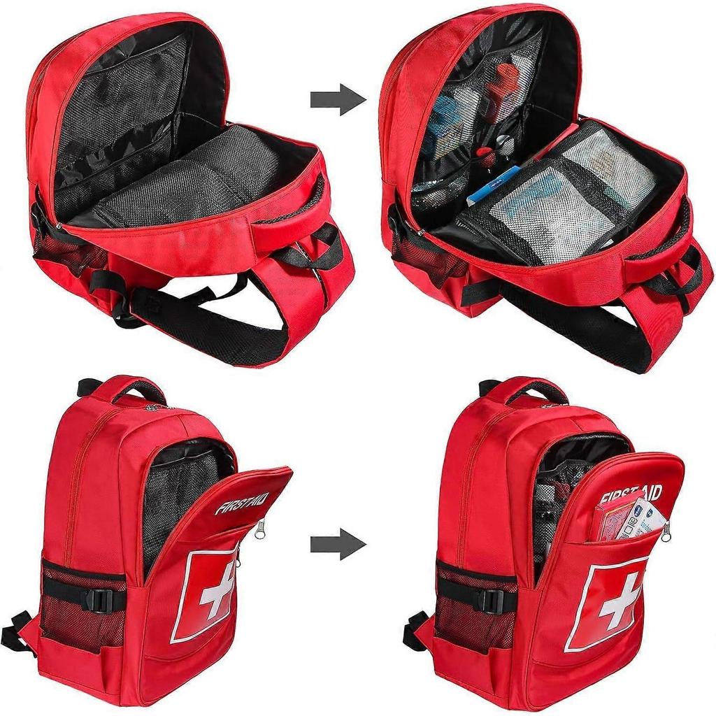 First Aid Backpack with Multi-Pocket, Emergency Medical Backpack, Large Capacity & Water-proof, Empty First Aid Bag for Home Of