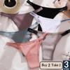 3PCS/Set Cotton Thongs Women Underpants Female Sexy Panty Women's Briefs Underwear Solid Color Intimate Lingerie