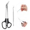 Stainless Steel Toenail Scissors Long Handled Ergonomic Unique Design Toenail Clippers with Nail Picker for Adults The Elderly