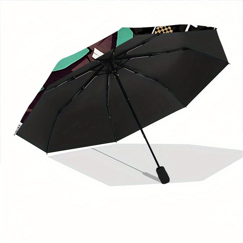 1pc Demon Slayer Tanjiro Kamado Automatic Opening and Closing Folding - A Good Choice for Gifts, Fashionable and Convenient Umbrella With Cu