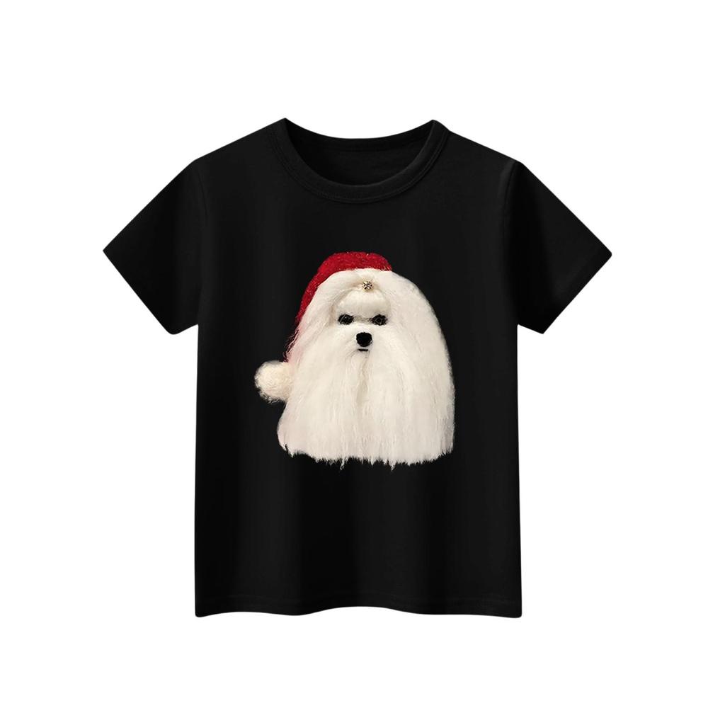 Children's Short Sleeve Neck T-Shirt Animal Print Daily Casual Top