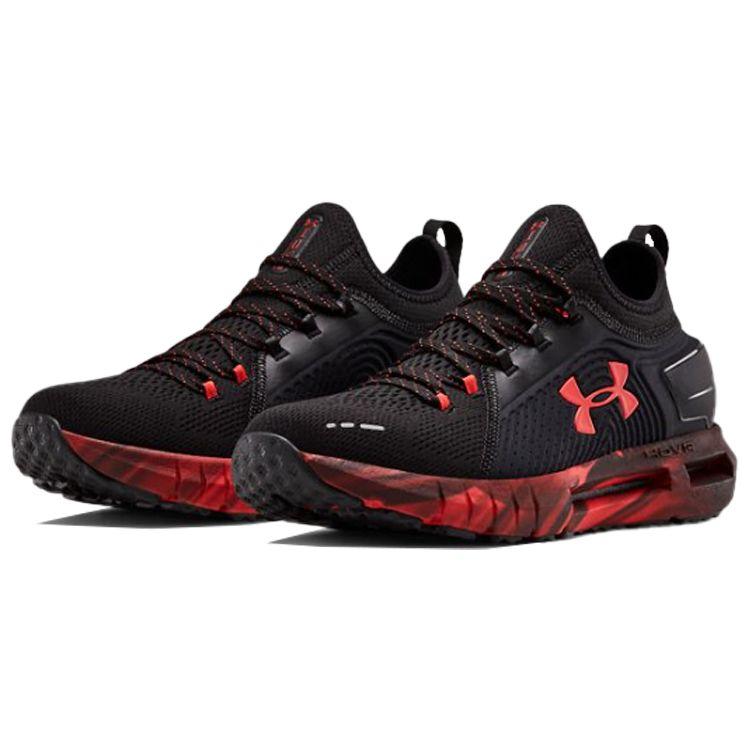 Under Armour HOVR Phantom SE Удобные Амортизация Прочные Низкие Повседневные Беговые Кроссовки Мужские Кроссовки Черный Красный 3022679-002