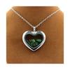 Stones and Minerals. Raw Tsavorite Garnet Necklace. Heart Model.
