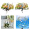 Clear Canopy Umbrella for Travel, Compact Flower Design Kids And Women