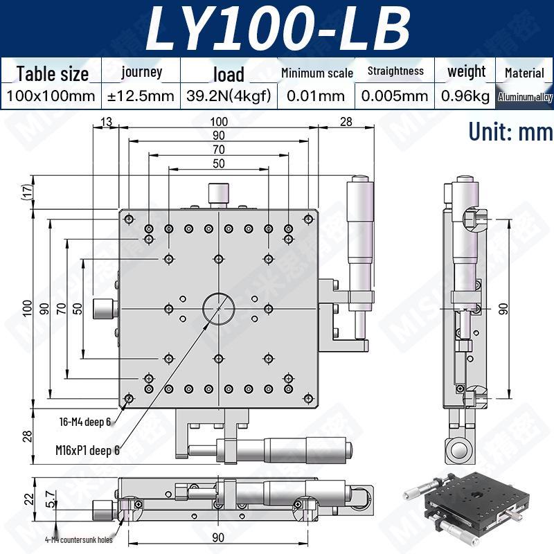 Two-Dimensional XY Axis Precision Manual Adjustment Platform
