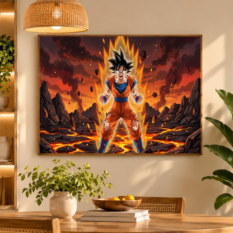 5D Diamond Painting Dragon Ball Goku DIY Full Drill Diamond Art Kit Home Decoration