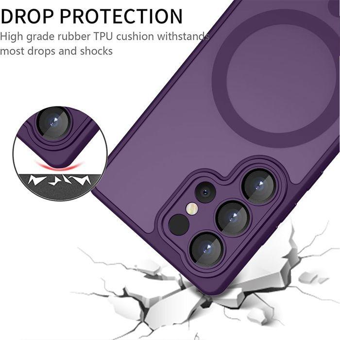 Coque Hybride - BOOLING - pour Samsung Galaxy S26 Ultra - Cercle Magnétique Vitre Caméra - Violet
