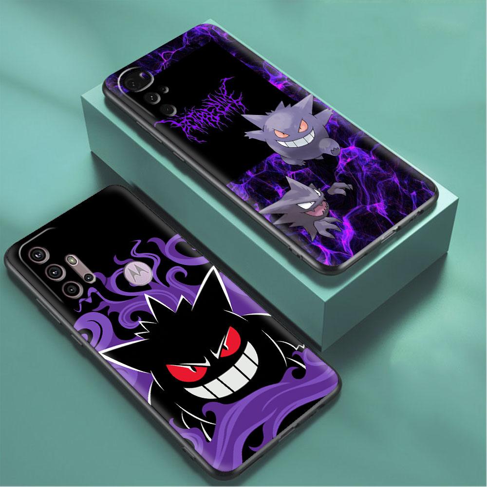 Милый чехол Pokemon Gengar для Motorola G30 G60 G22 G9 Play G82 G52 G8 G9 G50 One Fusion Edge 20 черный мягкий чехол для телефона силиконовый