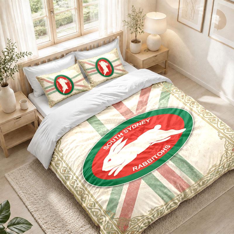 Bedding Set 1 Duvet Cover 2 Pillowcases South Sydney Rabbitohs Print Bedroom Home Decoration