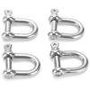 4 шт. M10 Прямая D-скоба из нержавеющей стали D-образного типа Короткая Разрывная такелажная D-скоба Крюки