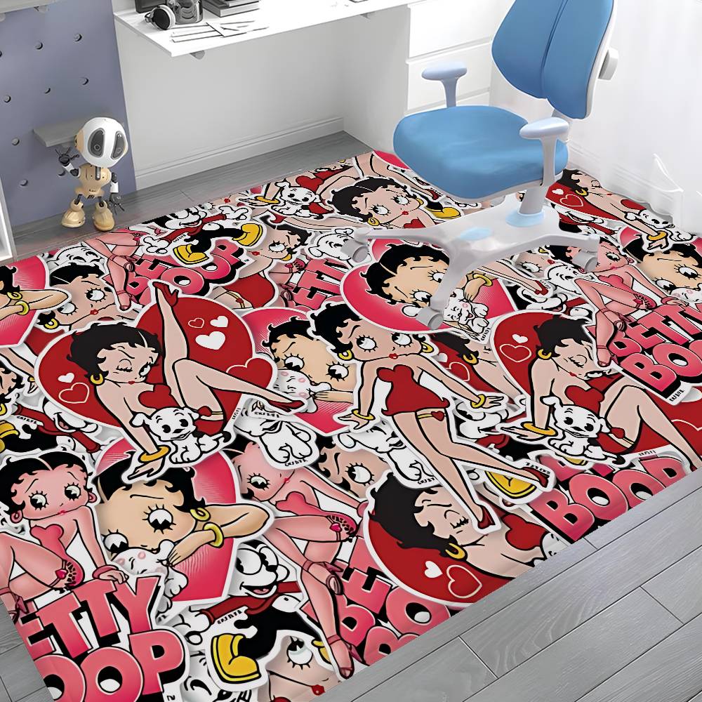 B-Betty Girl B-Boop Door Mat Washable Non-Slip Living Room Sofa Chairs Area Mat Kitchen Doormat Area Rug