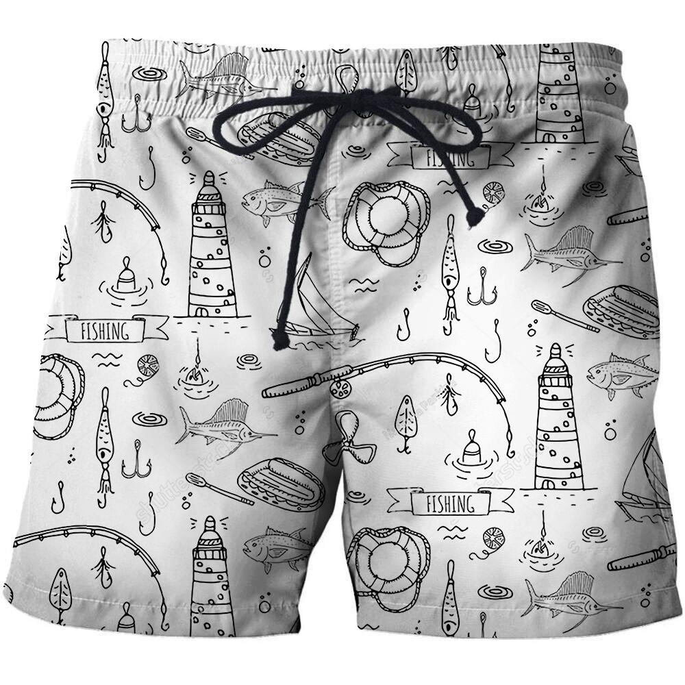 Mens Swimwear Shorts Animal 3d Surfing Board Short Beach Shorts Men Trunk Masculina Swimsuit Sports Pants Brief Loose Shorts