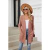 Cardigans - Fall Winter Women's Solid Brushed Pocket Long Sleeve Cardigan Coat Casual Outerwear Top