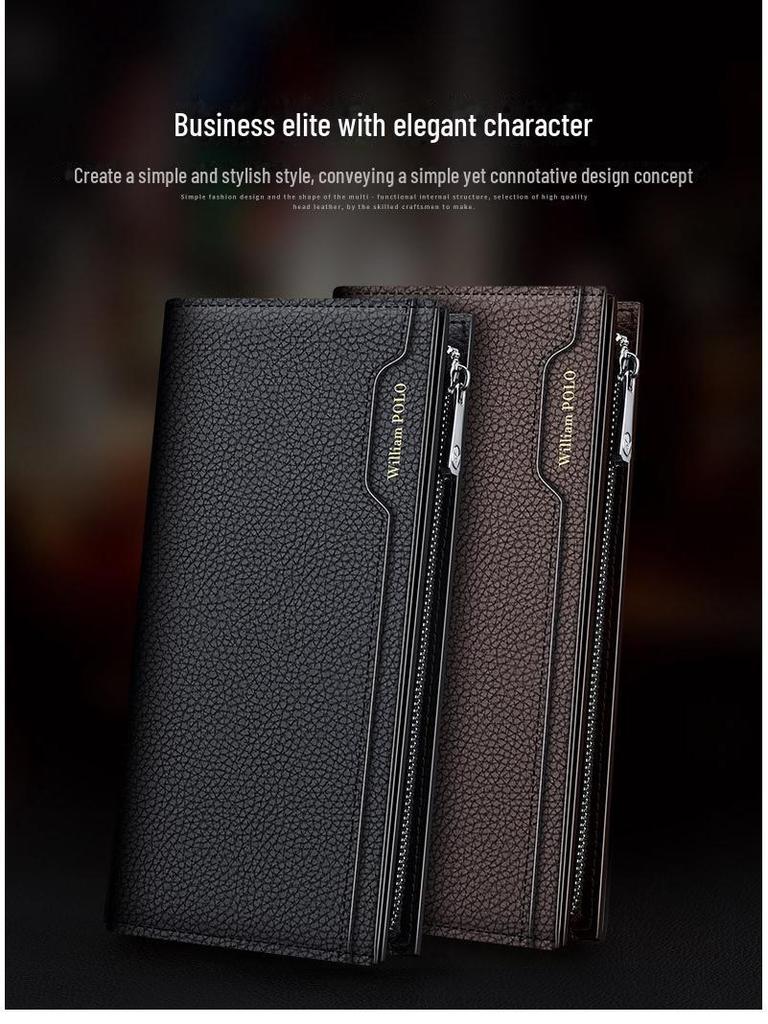 Мужской длинный кошелек и держатель для карт King Paul из натуральной кожи с отделениями для нескольких карт