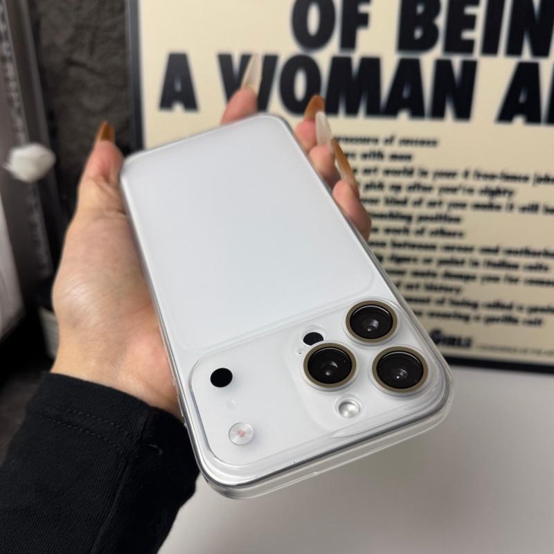 Мягкий Конфетный Большой Чехол для Камеры Телефона для iPhone 17 Air 16 Pro Max 16Plus Ударопрочный Стеклянный Бампер для Линзы Прозрачная Крышка из ТПУ