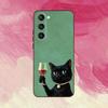 Смешной Кот Повседневная Жизнь Чехол Для Телефона Для Samsung Galaxy A73,A72,A71,A70,A53,A52,A51,Другие Мягкий Черный Чехол