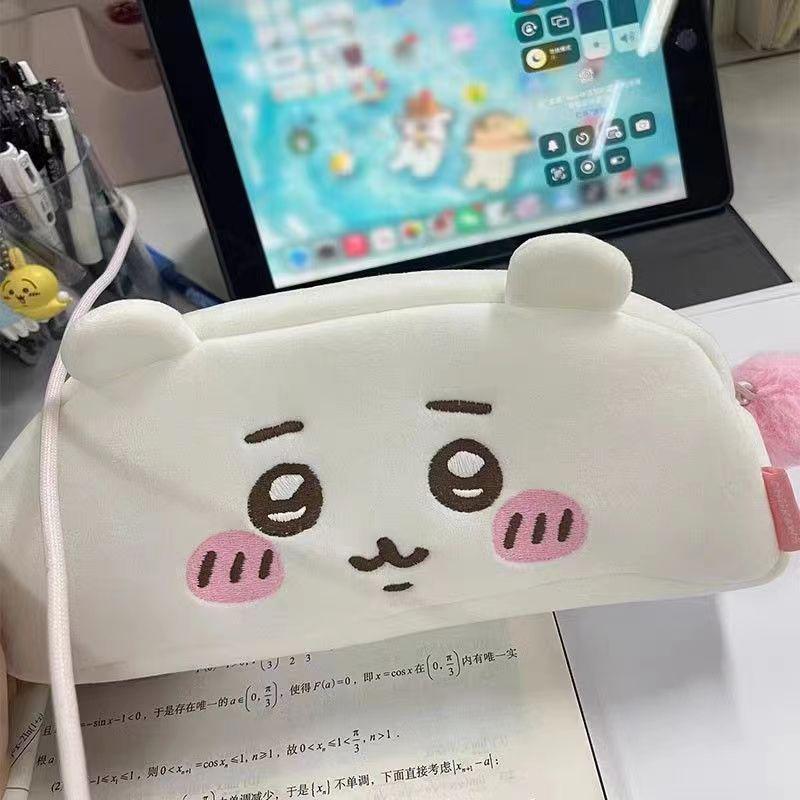 Kawaii Chiikawa плюшевый пенал Usagi канцелярская сумка портмоне косметичка школьные принадлежности сумка для хранения
