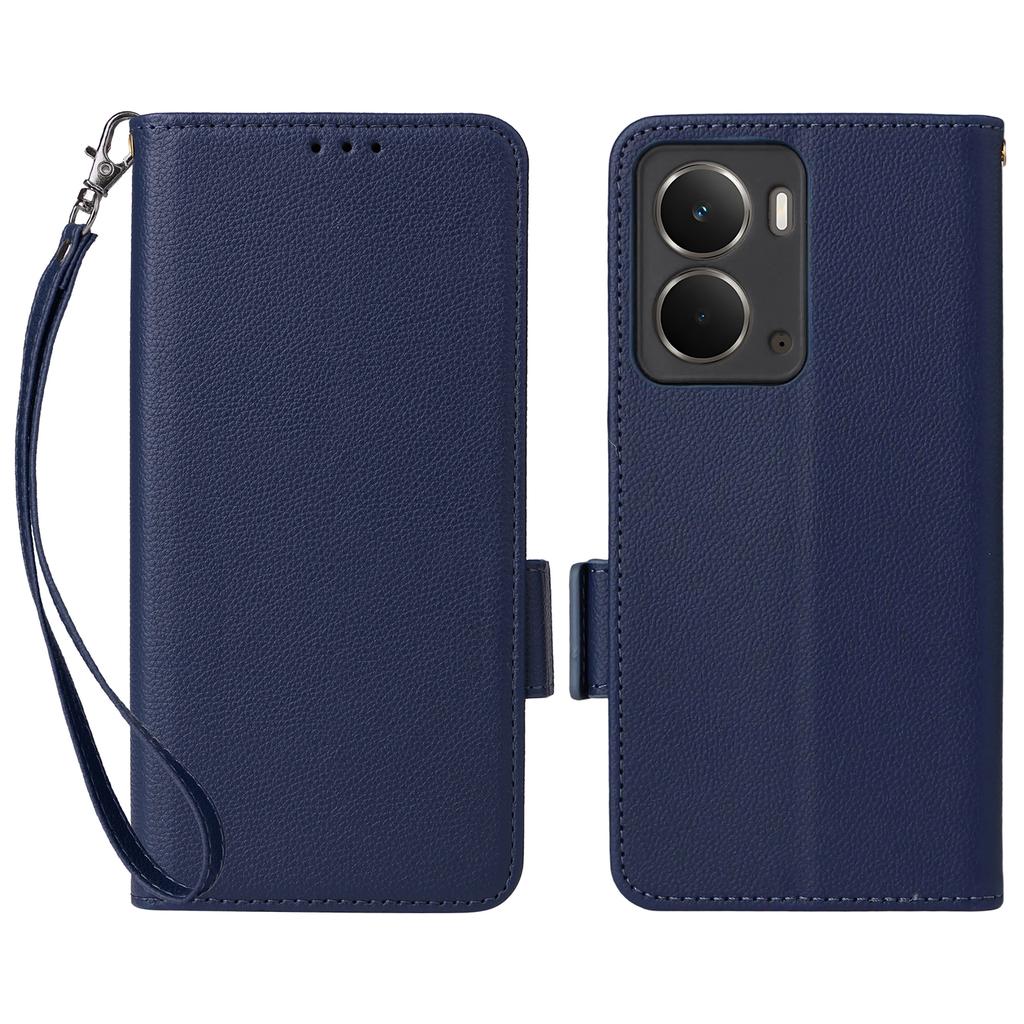 Чехол для Realme Neo7x 5G/P3 5G с ремешком на запястье, текстура личи, кошелек из ПУ кожи, чехол для телефона