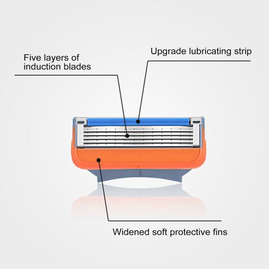 4/8/12/16 шт. сменные лезвия для мужской бритвы, 5 слоев, ручная бритва из нержавеющей стали, лезвия для триммера, сменные картриджи, подарок мужу и отцу