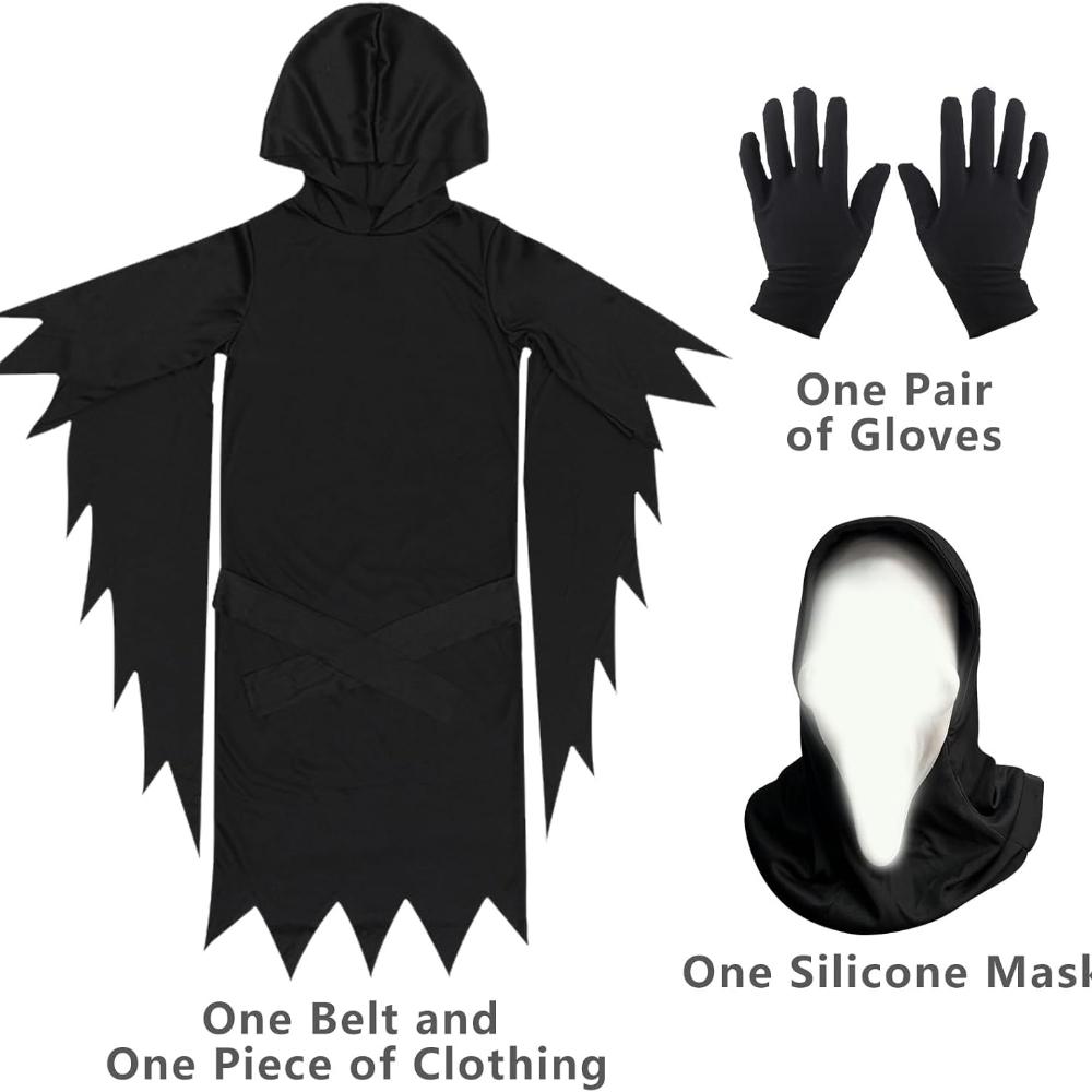 Суровый Косматый Кричащий Костюм Призрака Взрослый Костюм для Хэллоуин-вечеринки Костюм во весь рост с кричащей маской и фиксирующим поясом для Хэллоуина, карнавала, девиза
