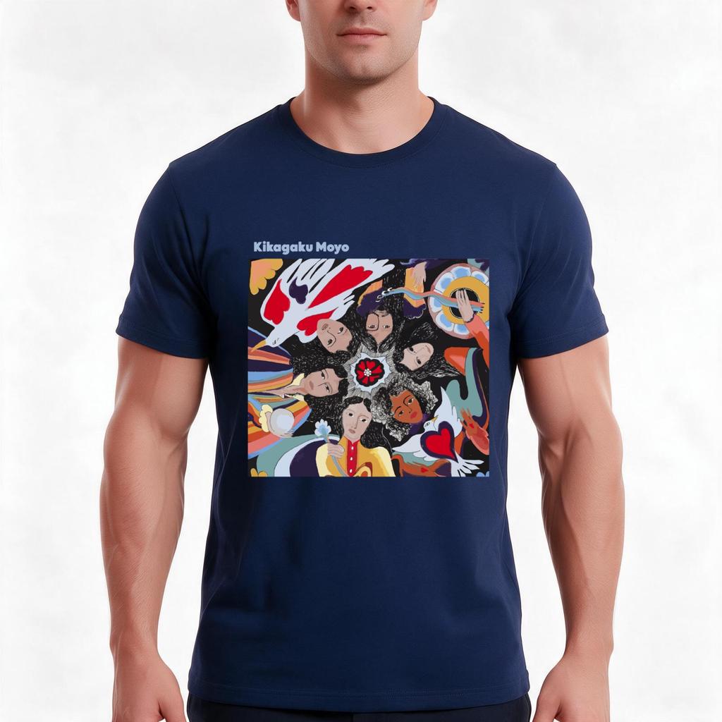 Kikagaku Moyo Team TShirt Summer Casual Cotton Tee Oversized Streetwear Tops Vintage Graphic Print Loose Fit Short Sleeve