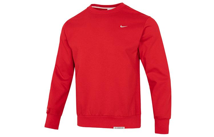 Nike Толстовки Мужские Красные С Круглым Вырезом Умеренные Обычные DQ5821-657