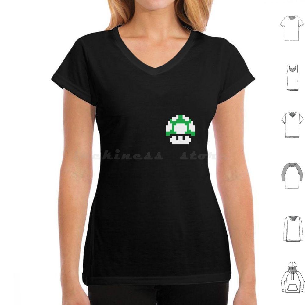 1up8 Бит Футболка Мужская Женская Детская 6XL 1up One Up Зеленая Игра 8 Бит Ретро Игра Ретро Гриб