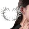 Skeleton Spike Cyberpunk Ear Clips Personality Unisex Gothic Punk Silver Color Couple Earrings Jewelry Accessories Gifts