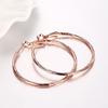 2022 New Arrival Rose Gold Color Hoop Earrings For Women Fashion Jewelry