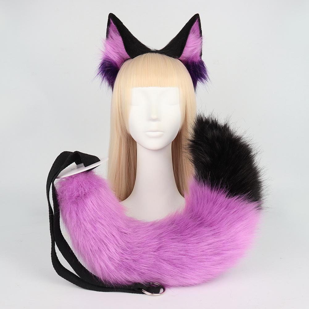 Anime Character Cosplay Handmade Cosplay Animal Ear Animal Set Props Zootopia Nick Fox Ear Headband Fox Tail Accessory