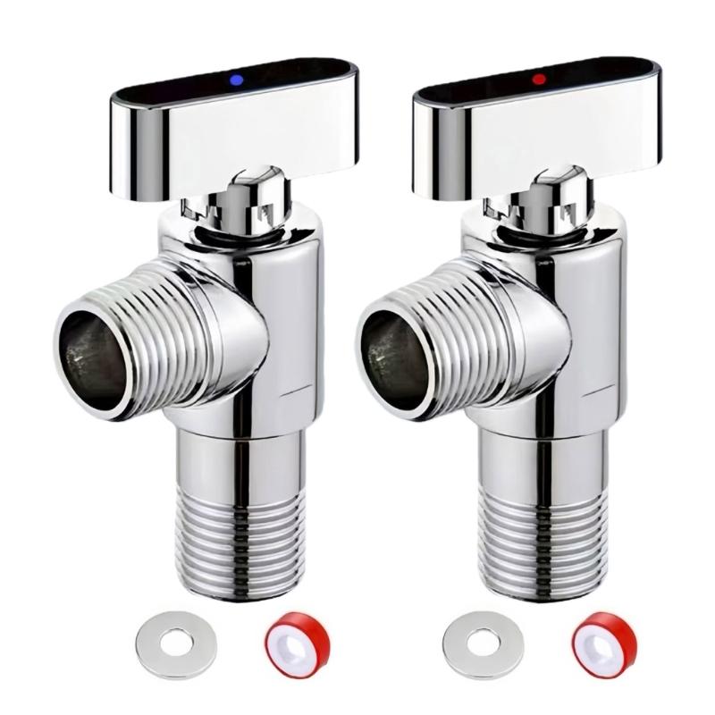 High Flows Angle Valves 1/2in Water Flows Control Valves Water Pipe Switches Hot/Cold Water Shut Off Valves Flows Restrictor