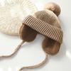 Toddler Hat Washable Solid Color Ear Cover Design Friendly to Skin Fade-Resistant Keep Warm Cashmere Windproof Baby Girl Winter
