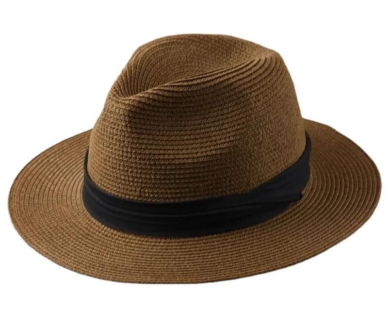 Summer Large Size 64cm Classic Sun Hats for Men Women Panama Hats Couple Wide Brim Beach Straw Hat Big Head Plus Size Fedora Hat