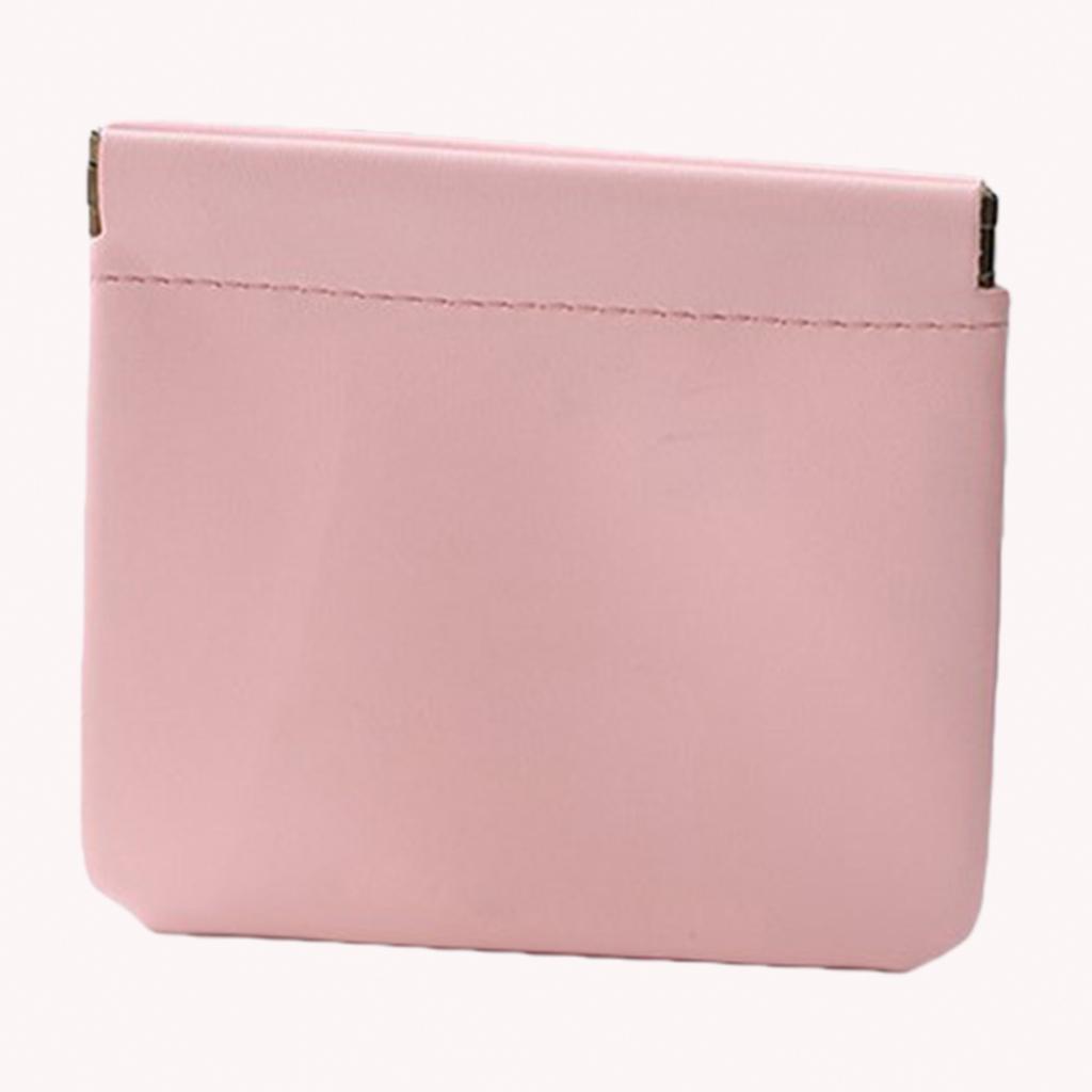 4 шт. Косметичка-кошелек из ПУ-кожи с автоматическим закрытием, однотонная, мини-карманная, портативная, для макияжа, ювелирных изделий, помады