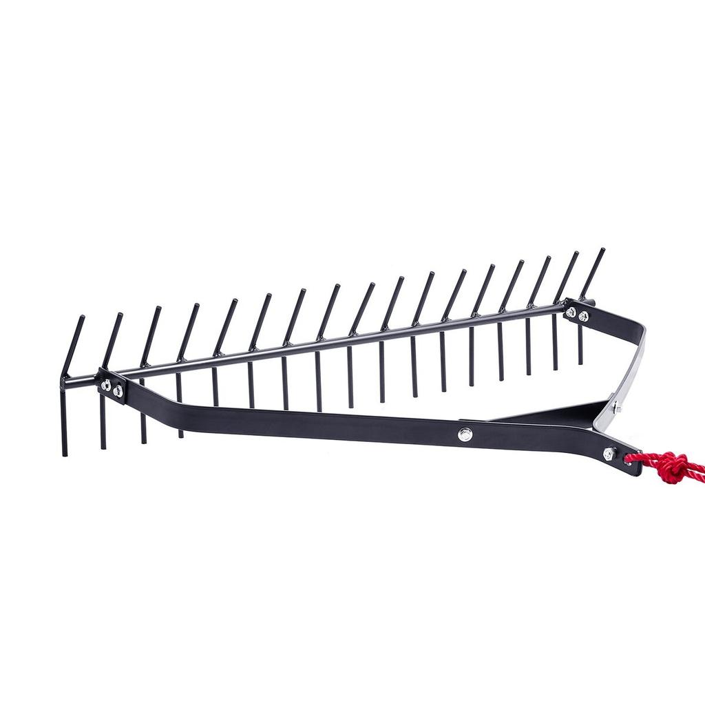 32x6.3 in Pond Aquatic Weed Rake Double-Sided Lake Weed Rake 30ft Rope